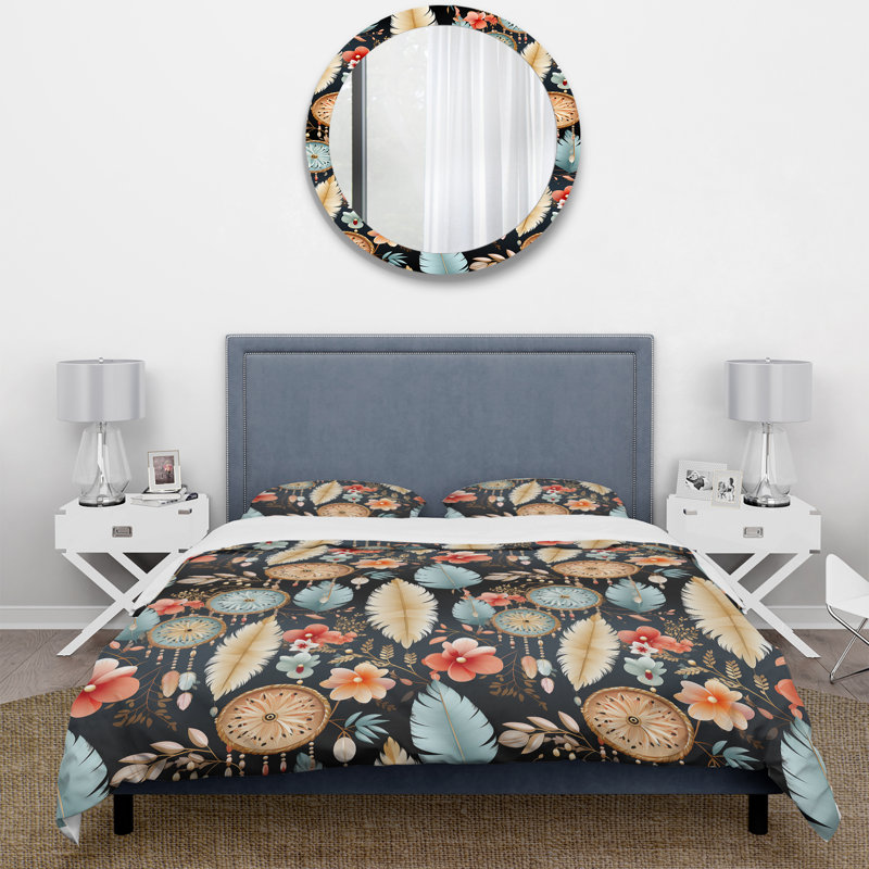 Ensemble de housse de couette Dreamcatchers Boho, Housse de couette pour très grand lit et 2 très