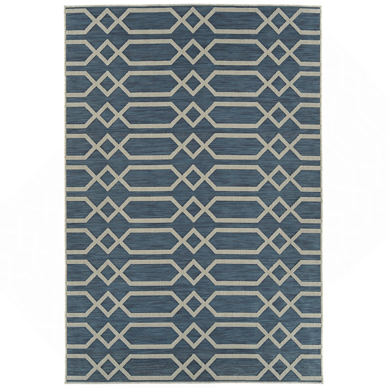 Tapis rectangulaire contemporain, transitionnel, géométrique, texturé, haut et bas 7 pi 10 po x 10 pi