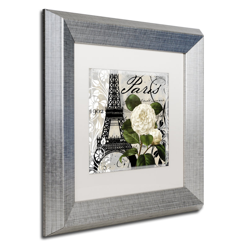 Jadaya «Paris Blanc I», impression encadrée, H 11 po x l 14 po x P 0,5 po, Blanc