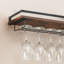 Brijesh Wall Mounted Wine Glass Rack Brown