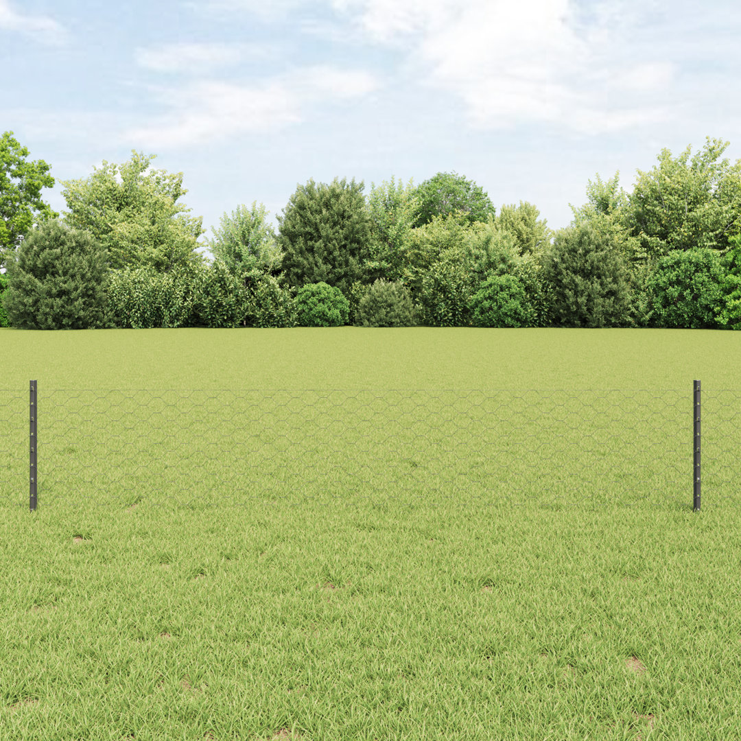Fence with Post Segment Outdoor Barrier Garden Terrace Divider Boundary