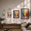 Rainbow Thoughts Within Modern - Framed Print-1061372551-1061372552