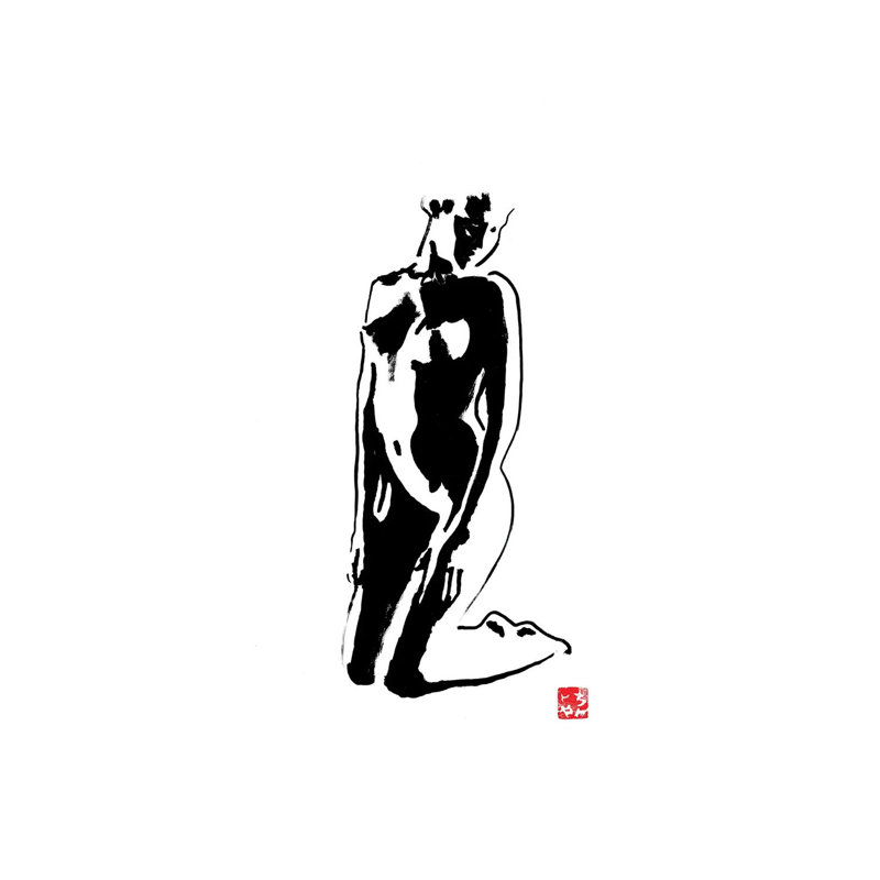Kneeing 1 Piece Wall Art on Canvas, 66.04 cm H x 45.72 cm W x 1.91 cm D, Wrapped Canvas