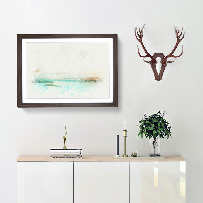 Aerial View of the Netherlands in Abstract - Picture Frame Graphic Art Print, Walnut Framed, 48cm H x 65cm W x 2cm D