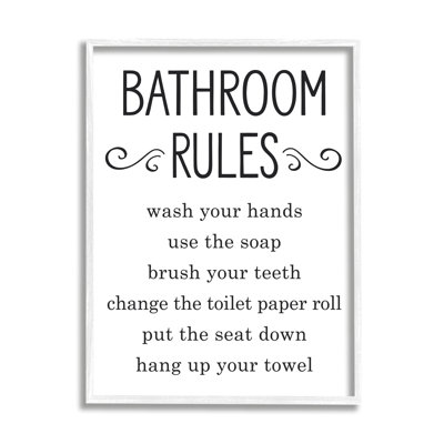 «Minimal Bathroom Rules» signe une bonne hygiène familiale - art textuel