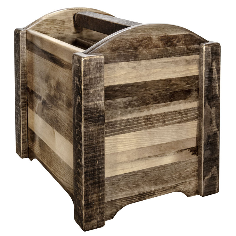 Abella Solid Wood Free Standing Magazine Rack