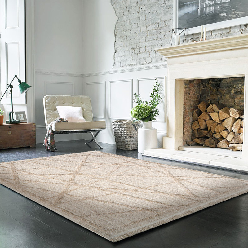 Tapis en coton Jurjen, Tapis de couloir 2 pi 8 po x 7 pi 3 po
