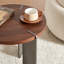 Table basse ronde en bois de noyer-2117330232