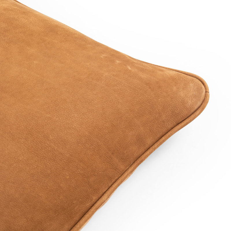 Olsen Pillow-Nubuck Cigar, Cognac, Square 24"
