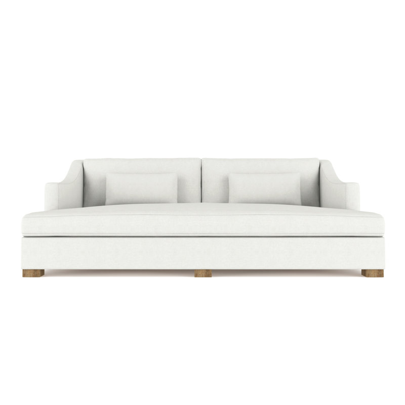 Crosby Slope Arm Daybed, Vintage Leather Blanc, Weathered