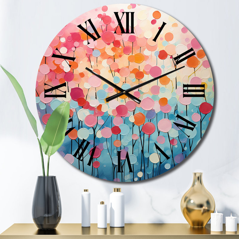 Daesha - Horloge murale paysage abstrait, Petit