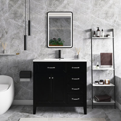 36” Freestanding Single Bathroom Vanity with Top