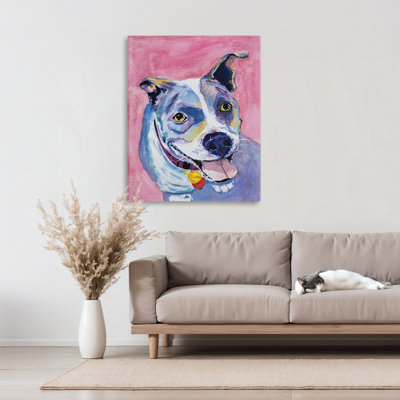 Happy Dog Expression Canvas, design by Tatiana Roberts
