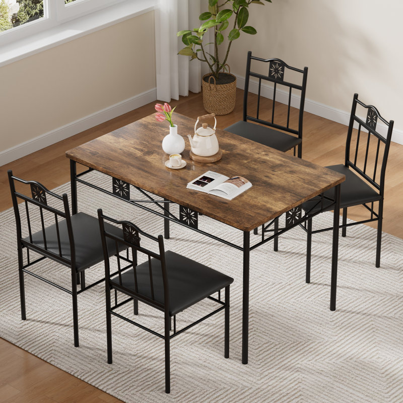 TC Dining Set with 4 Chairs