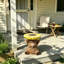 Table d'appoint vache des Highlands en résine
