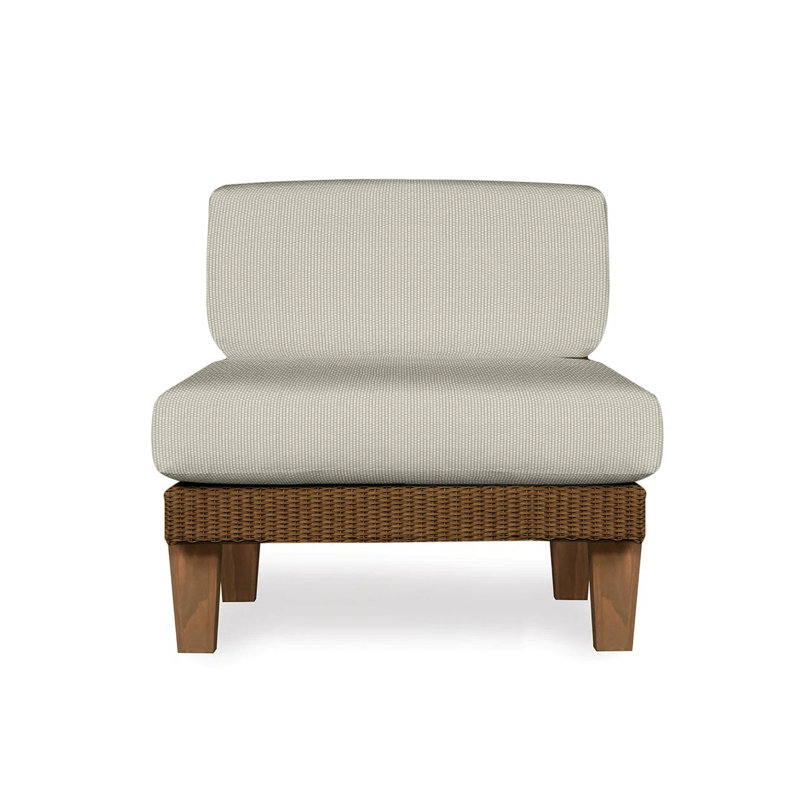 Catalina Outdoor Teak Lounge Chair, Decorline Navy, Bark