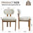 Solid Wood Dining Chairs Set, Modern Farmhouse Fabric Upholstered Dining Room Chair Kitchen Chairs Wood Leg Accent Chairs for Dining Room, Living Room, Bedroom (Only Chairs)-399037890-399037887