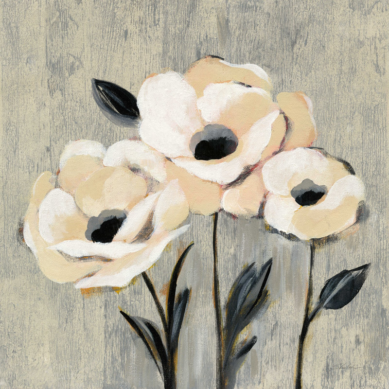 Graphique floral I, H 12 po x l 12 po