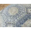 Tapis décoratif en laine de conception unique Stef noué à la main bleu/gris 7 pi 9 po x 9 pi 10 po Stef