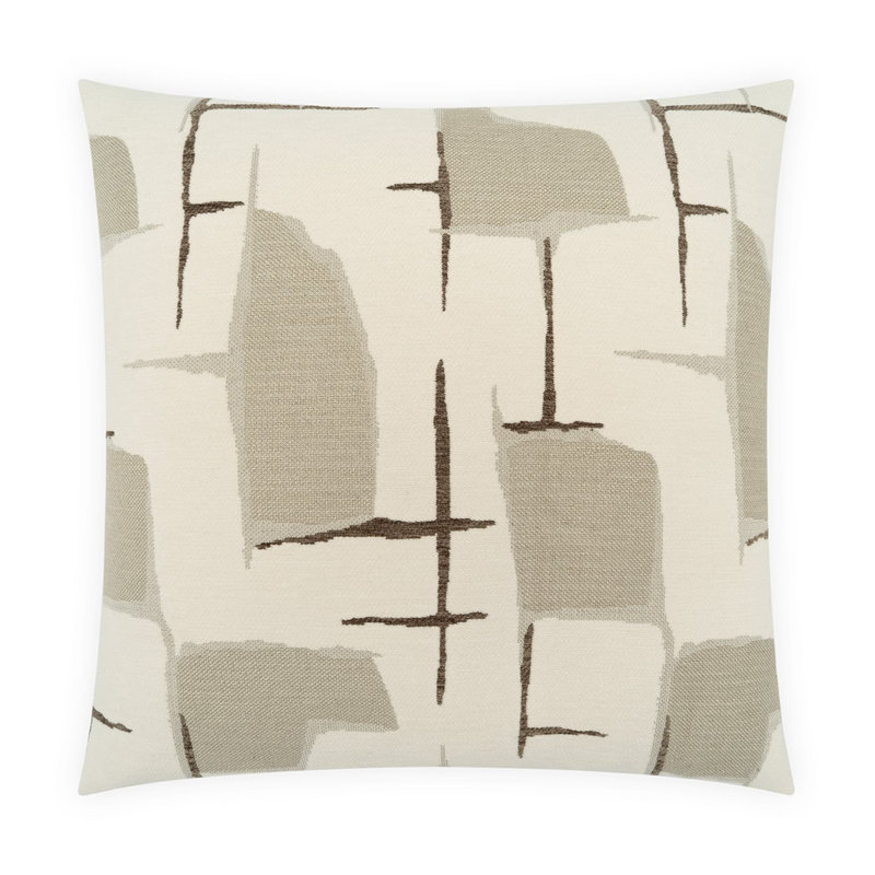 Artova Throw Pillow, Ivory, 22"H x 22"W