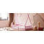 Lit simple en bois avec clôture-912572456