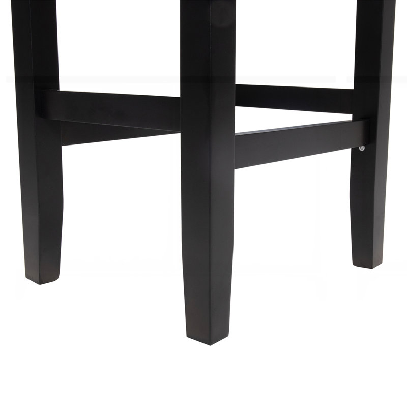 Backless Faux Leather Counter Height Barstool, Counter Stool (26" Seat Height), Ivory