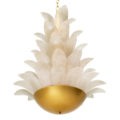 Chandelier Melrose antique brass finish light smoke glass