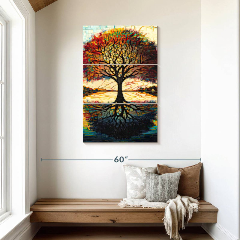 Arbre terrestre Harnek avec branches au paradis, H 45 po x l 28 po