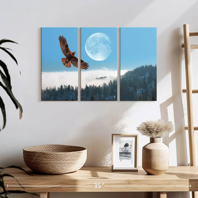 Eagle Over Fogy Mountains, 28" H x 45" W