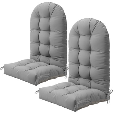 Adirondack Chair Cushion Set of 2, Thickened Patio Chair Cushions with Ties, Waterproof and UV-Protected Rocking Chair Cushion for Indoor and Outdoor by East Urban Home