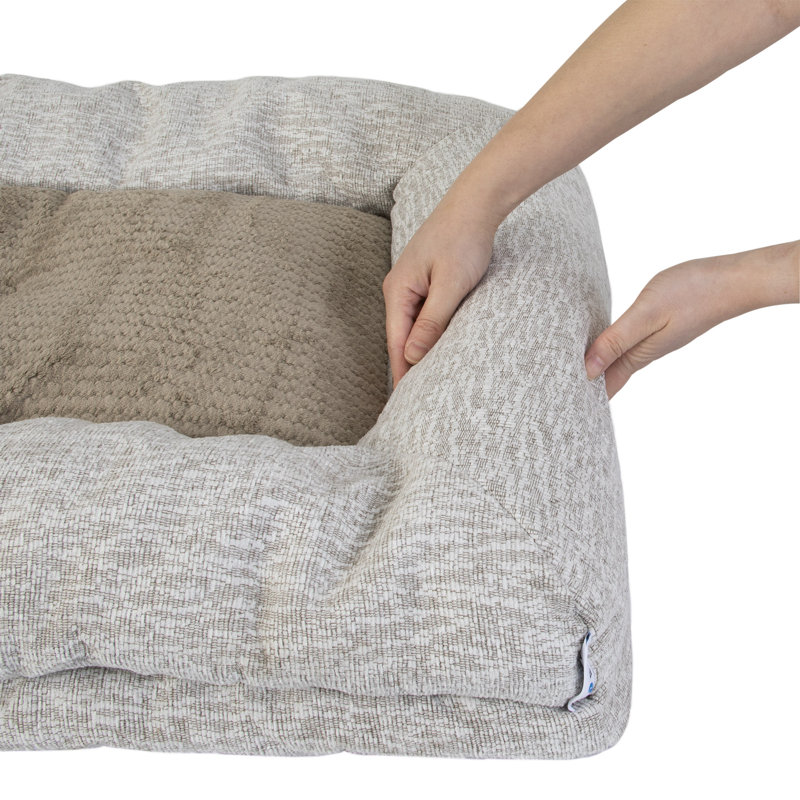 La-Z-Boy Rosie 36X28 Lounger Dog Bed, Cream, H 7 po x l 27 po x P 35 po, Blanc