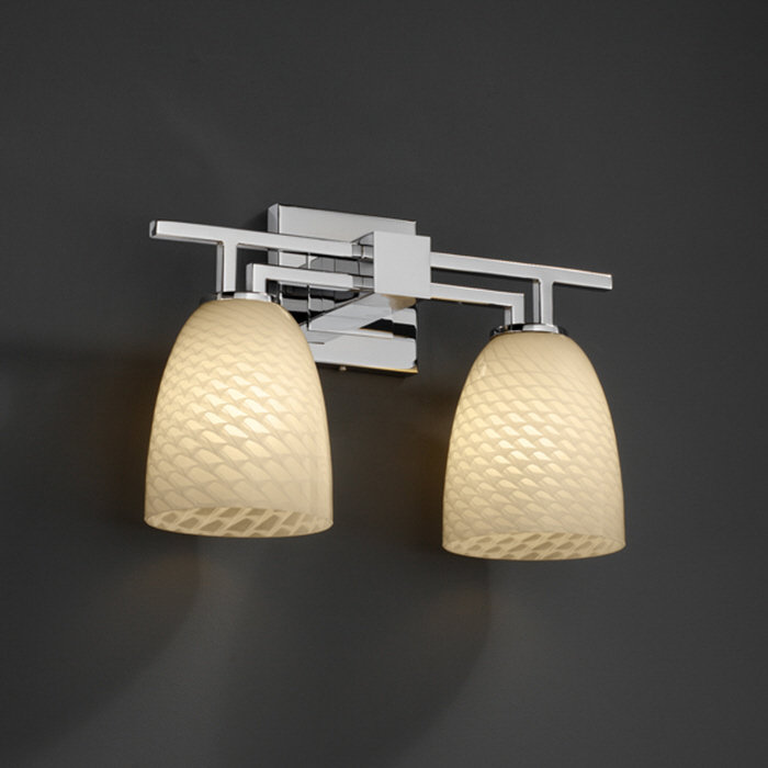 Arfaan 2 - Light Vanity Light, Weave, Polished Chrome
