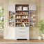 Armoire de rangement classique avec 4 portes et 3 tiroirs-1192391415