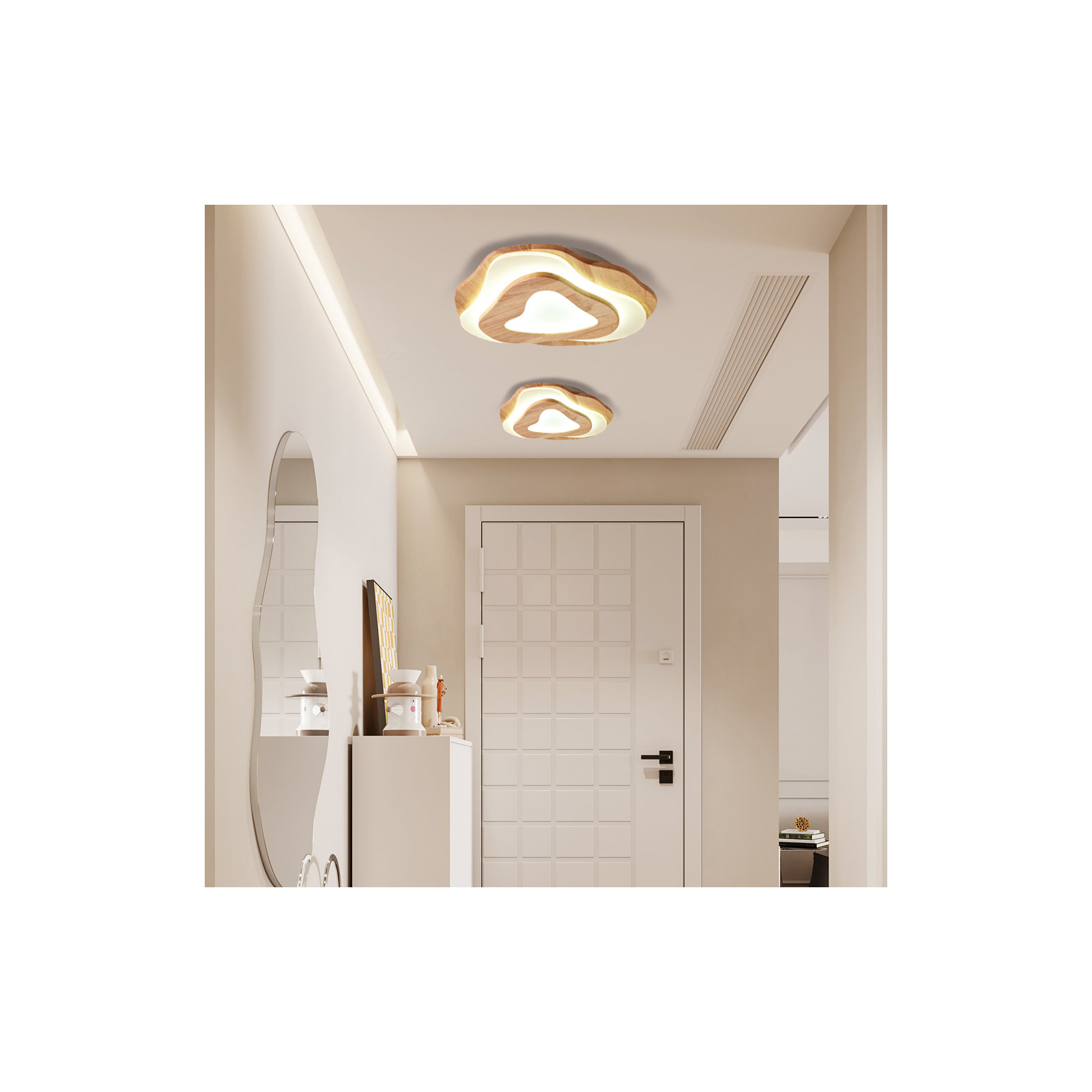 Single Light Acrylic LED Flush Mount, 2.75" H x 15.74" W x 15.71" D