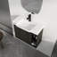 Meuble-lavabo mural 28 po avec lavabo en céramique blanche et porte à fermeture en douceur, emballage KD, chêne foncé-1124167851-1124167853