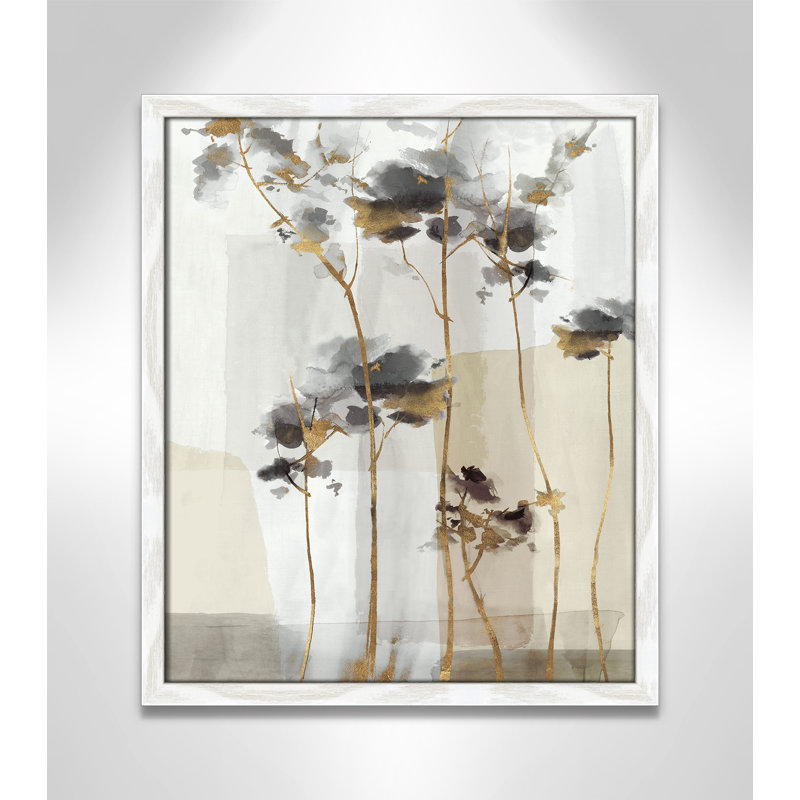 Impression Golden Zen II par Eva Watts, L 16 po x H 19 po, Impression encadrée, White Woodgrain