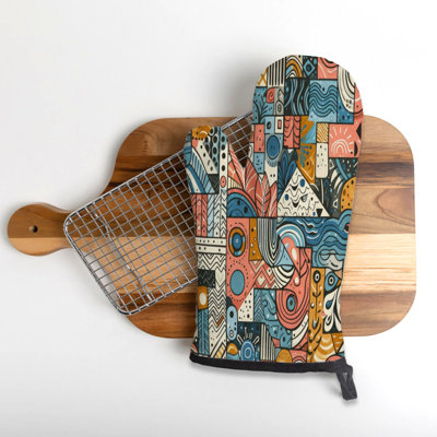 Dynamic Swirls Oven Mitt Cotton Twill