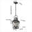 Black 2-Light Outdoor Pendant Fixture w/ Clear Glass Cage for Porch, Entryway, & Farmhouse (1 pack)