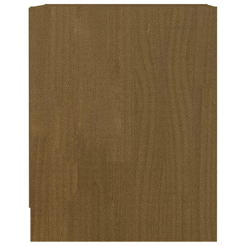 Gara 35.5cm W Solid Wood Bedside Table, Brown