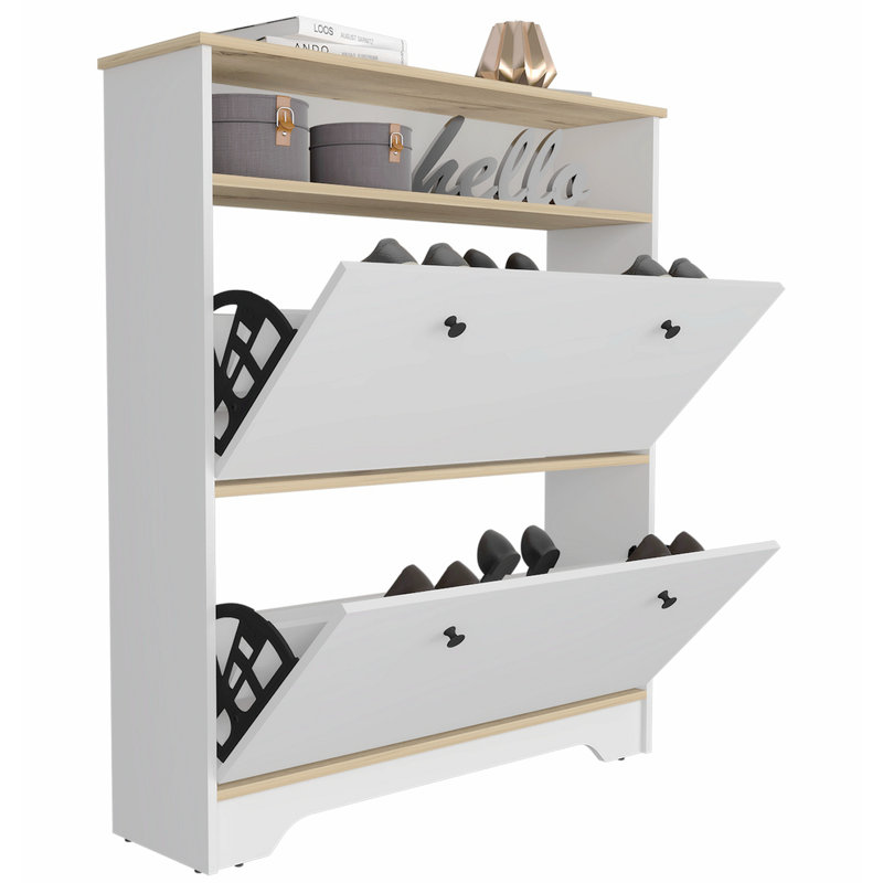Shoe Storage Cabinet, White