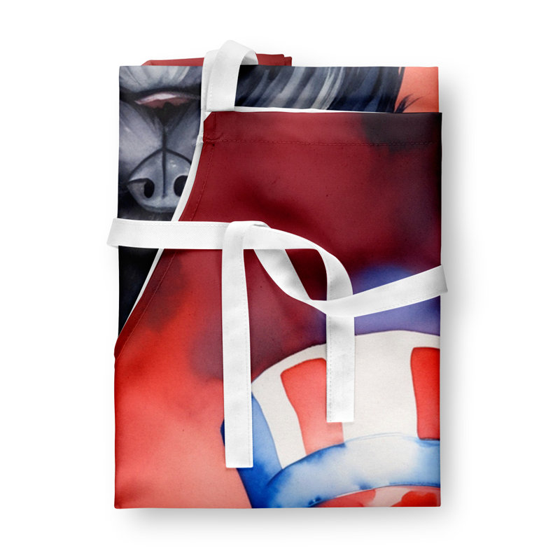 Patriotic American Apron, Affenpinscher