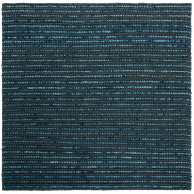 Ferrera Striped Handwoven Dark Blue Rug