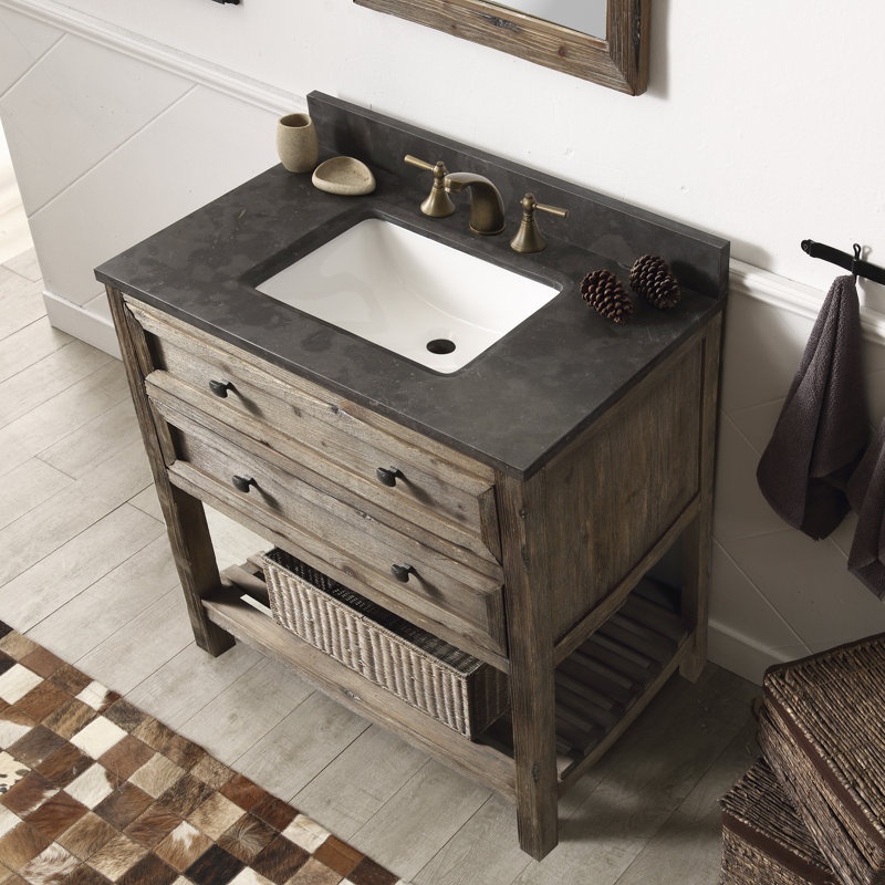 36'' Single Bathroom Vanity with Stone Top