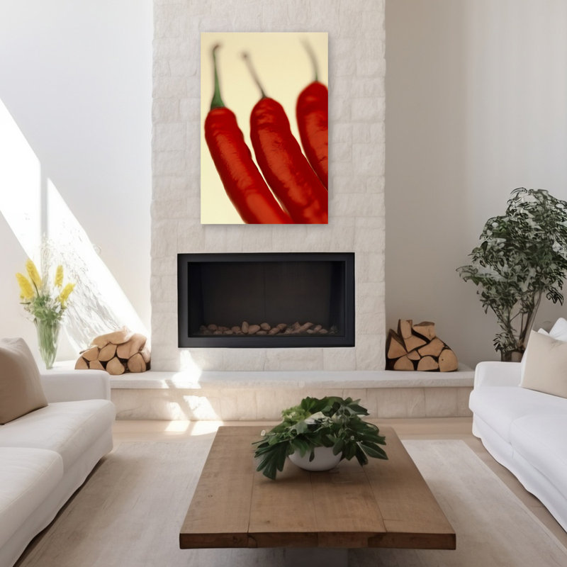 Chili - Photographie Cuisine, poivrons, art, H 48 po x l 32 po