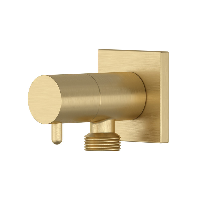 Riobel Handshower Outlet With Integrated Volume Control, Satin Brass US4