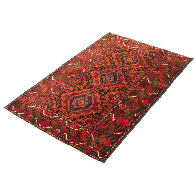 Tapis brun foncé Teimani 3 pi 10 po x 6 pi 0 po