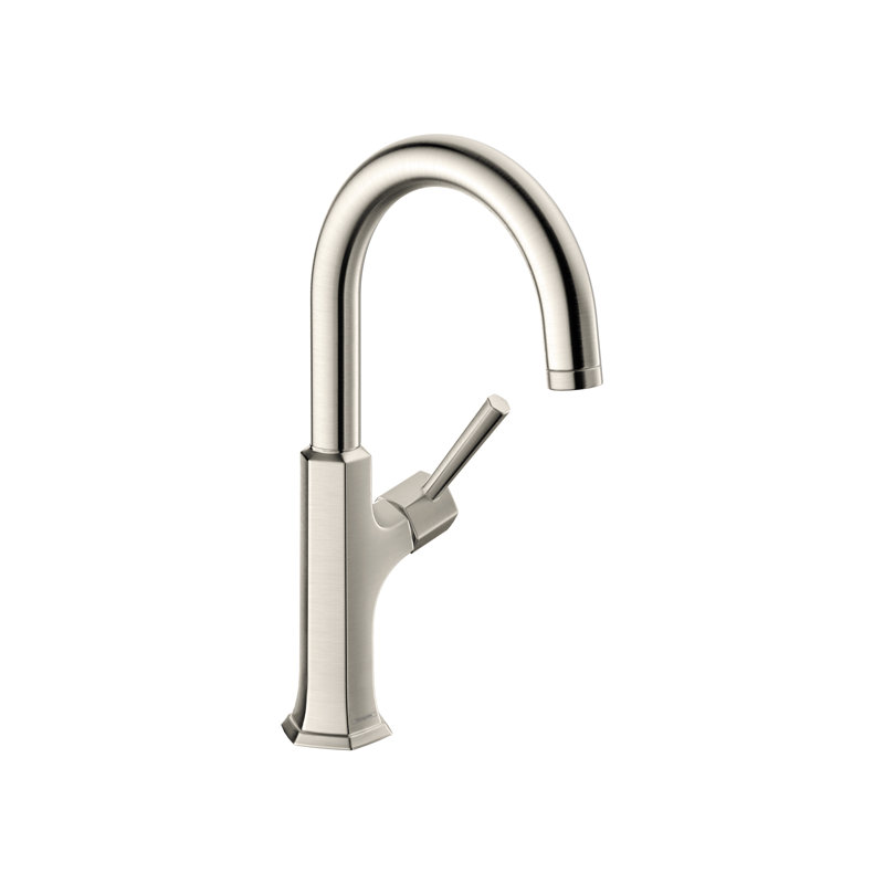 Locarno Bar Faucet, Steel Optic