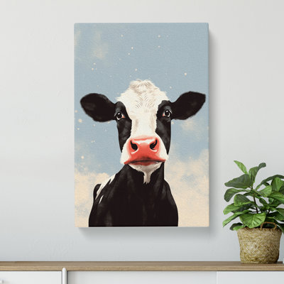 Cow Minimalism No.2 - Wrapped Canvas