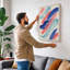 Flowing Gestures Abstract - Wrapped Canvas-645964137-645964135
