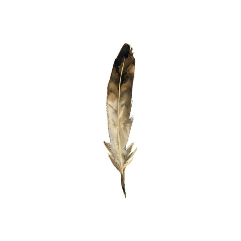 Fall Feathers VI Painting by Elena Carlie, Glass Coat, 87" H x 30" W x 1.5" D
